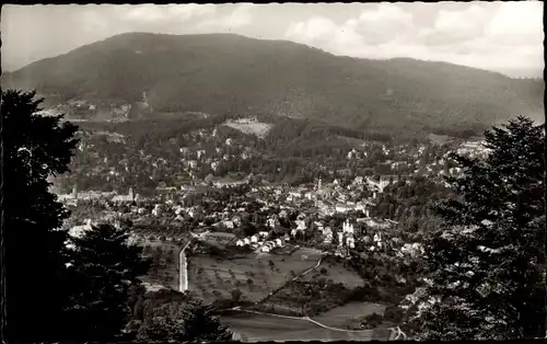 Ak Baden Baden am Schwarzwald, Gesamtansicht mit Fremersberg