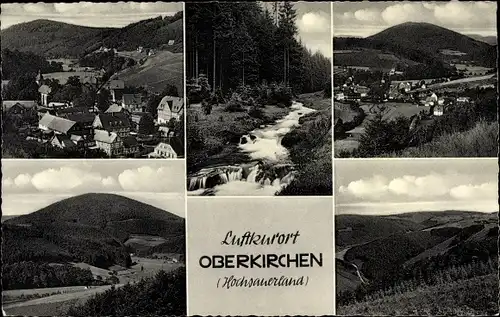 Ak Oberkirchen Schmallenberg im Sauerland, Teilansichten, Panorama