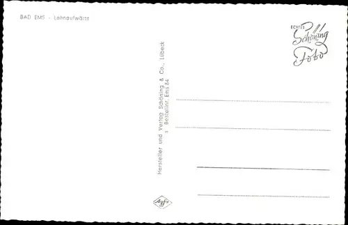Ak Bad Ems an der Lahn, Lahnaufwärts