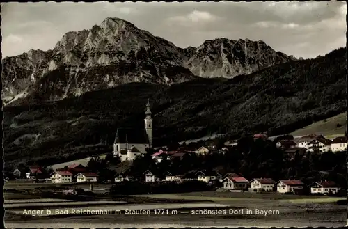 Ak Anger in Oberbayern, Teilansicht mit Staufen