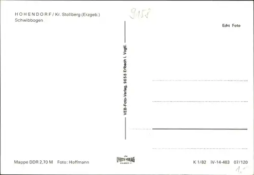 Ak Hohndorf im Erzgebirgsvorland, Schwibbogen