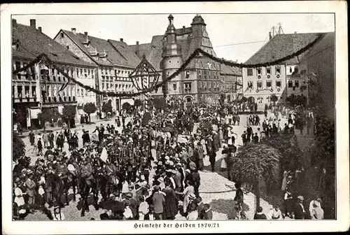 Ak Hildburghausen in Thüringen, Heimkehr der Helden 1870/71, Stadtfest