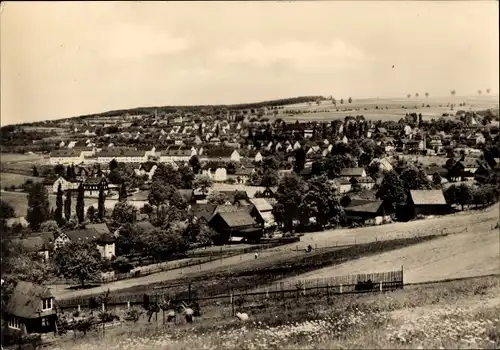 Ak Lauter Bernsbach im Erzgebirge Sachsen, Panorama vom Ort