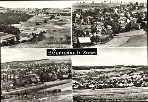 Ak Lauter Bernsbach im Erzgebirge Sachsen, Panorama vom Ort