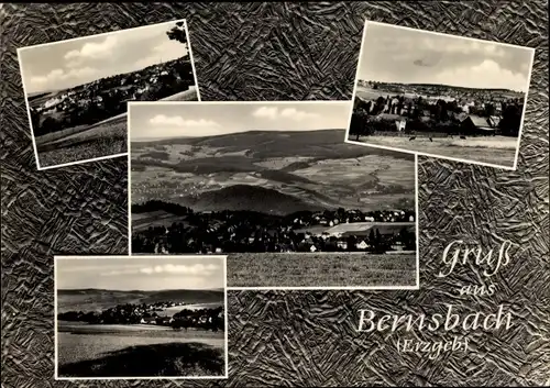 Ak Lauter Bernsbach im Erzgebirge Sachsen, Panorama vom Ort