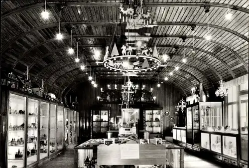 Ak Grünhainichen Sachsen, Ausstellung Erzgebirgische Volkskunst