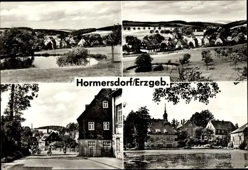 Ak Hormersdorf Zwönitz im Erzgebirge Sachsen, Panorama, Teilansicht, Straßenpartie