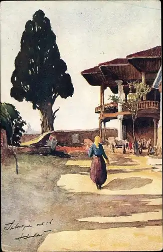 Künstler Ak Thessaloniki Griechenland, Tekke des Derviches tourneurs