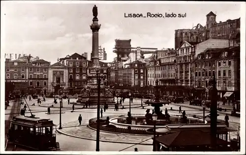 Ak Lisboa Lissabon Portugal, Rocio, lado sul