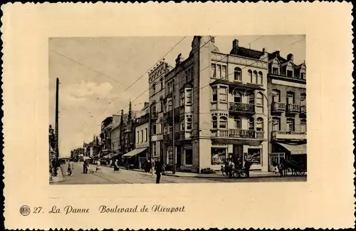 Ak La Panne De Panne Westflandern, Boulevard de Nieuport