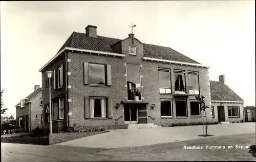 Ak Hummelo Gelderland, Raadhuis en Keppel