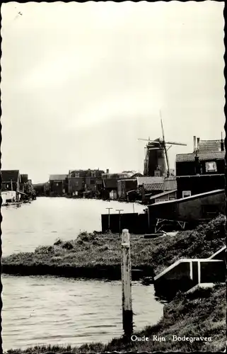 Ak Bodegraven Südholland, Oude Rijn, Molen