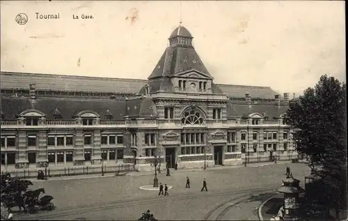 Ak Tournai Wallonien Hennegau, La Gare