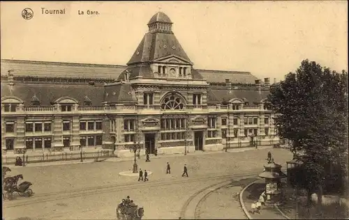 Ak Tournai Wallonien Hennegau, La Gare