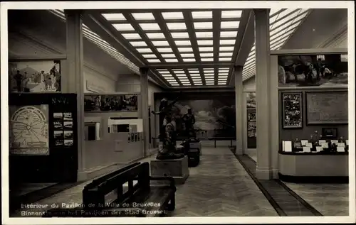 Ak Bruxelles Brüssel, Exposition 1935, Interieur du Pavillon de la Ville de Bruxelles