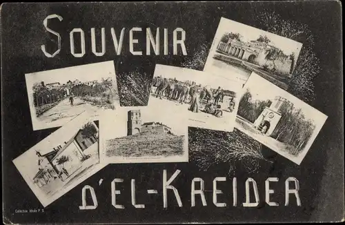 Ak El Kreider Algerien, Souvenir, Stadtansichten