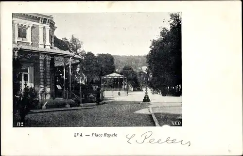 Ak Spa Wallonien Lüttich, Place Royale