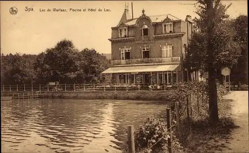 Ak Spa Wallonien Lüttich, Lac de Warfaaz, Hotel du Lac