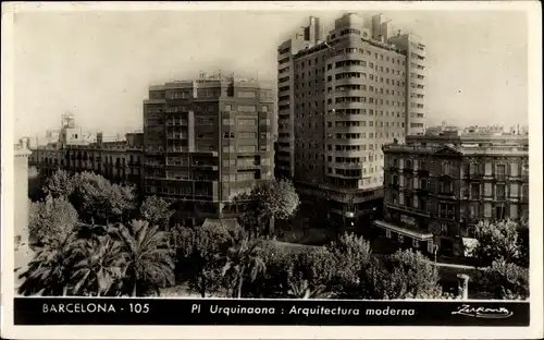 Ak Barcelona Katalonien Spanien, Plaza Urquinaona