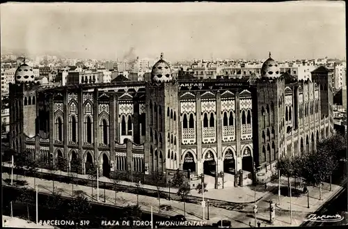 Ak Barcelona Katalonien Spanien, Plaza de Toros Monumental