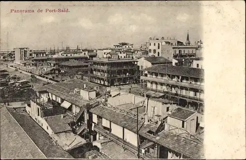 Ak Port Said Ägypten, vue panoramique de la ville