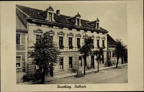 Ak Unseburg an der Bode Salzlandkreis, Rathaus