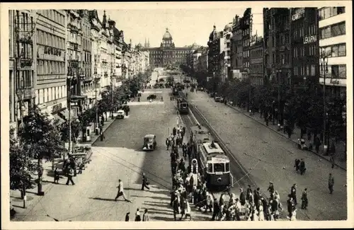 Ak Praha Prag, Wenzelsplatz, Vaclavske Namesti