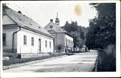 Ak Potstyn Potštejn Region Königgrätz, Kostel a fara Evang. Jednoty braterske