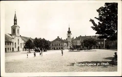 Ak Třebechovice pod Orebem Hohenbruck Region Königgrätz, Stadtansicht, Platz