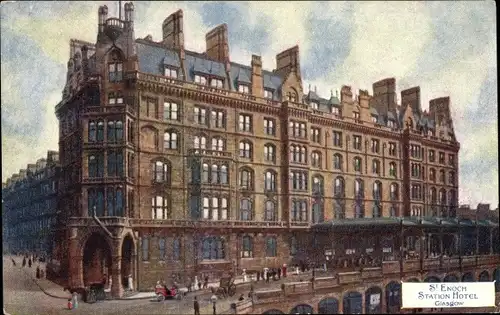 Ak Glasgow Schottland, St. Enoch Station Hotel