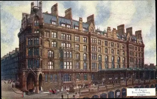 Ak Glasgow Schottland, St. Enoch Station Hotel