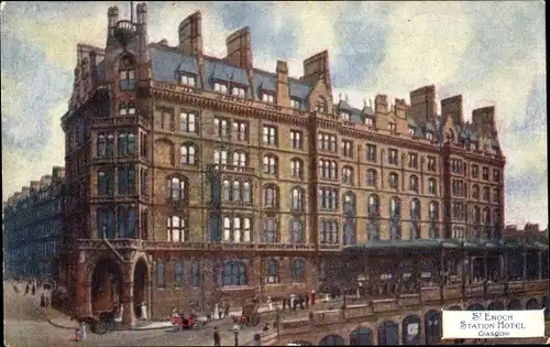 Ak Glasgow Schottland, St. Enoch Station Hotel