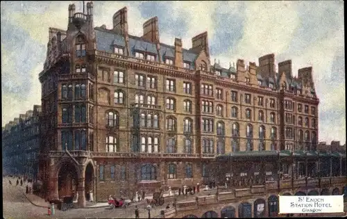 Ak Glasgow Schottland, St. Enoch Station Hotel