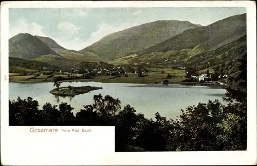 Ak Grasmere Lake District Cumbria, from Red Bank