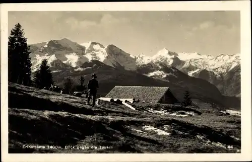 Ak Steiermark, Erlhofplatte, Blick gegen die Tauern