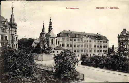 Ak Liberec Reichenberg in Böhmen, Schlossgasse