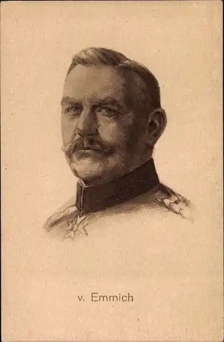 Ak General der Infanterie Otto von Emmich, Portrait