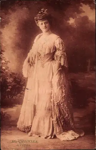 Ak Mademoiselle Choinska de l'Opéra