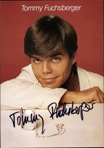 Ak Sänger Thomas Tommy Fuchsberger, Portrait, Autogramm