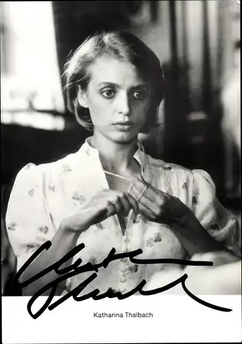 Ak Schauspielerin Katharina Thalbach, Portrait, Autogramm