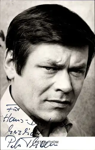 Ak Schauspieler Peter Thom, Synchronsprecher von Johhny Cash, Portrait, Autogramm