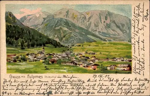 Litho Fulpmes in Tirol, Totalansicht