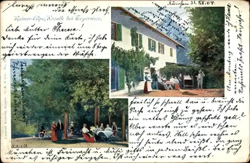 Litho Kreuth am Tegernsee Oberbayern, Gasthof Pension Rainer Alpe