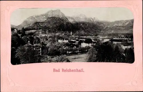 Präge Ak Bad Reichenhall in Oberbayern, Gesamtansicht