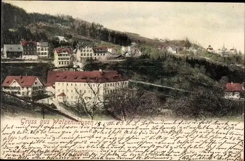 Ak Walzenhausen Kanton Appenzell Ausserrhoden Schweiz, Blick auf den Ort