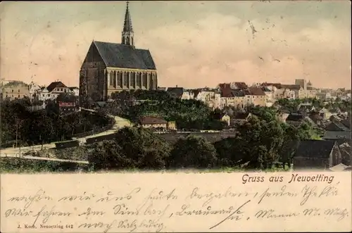 Ak Neuötting am Inn Oberbayern, Totalansicht, Kirche