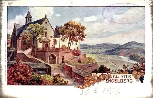 Künstler Ak Hoek, A., Großheubach Miltenberg in Unterfranken, Kloster Engelbach