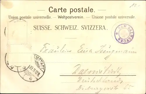 Litho Lugano Kanton Tessin, Monte San Salvatore, Hotel Salvatore, Hotel Beau Rivage