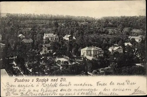 Ak Roztoky u Prahy Roztoky nad Vltavou Rostok Mittelböhmen, Gesamtansicht