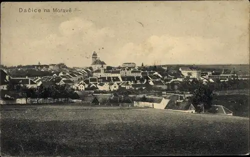 Ak Dačice na Moravě Region Hochland, Gesamtansicht